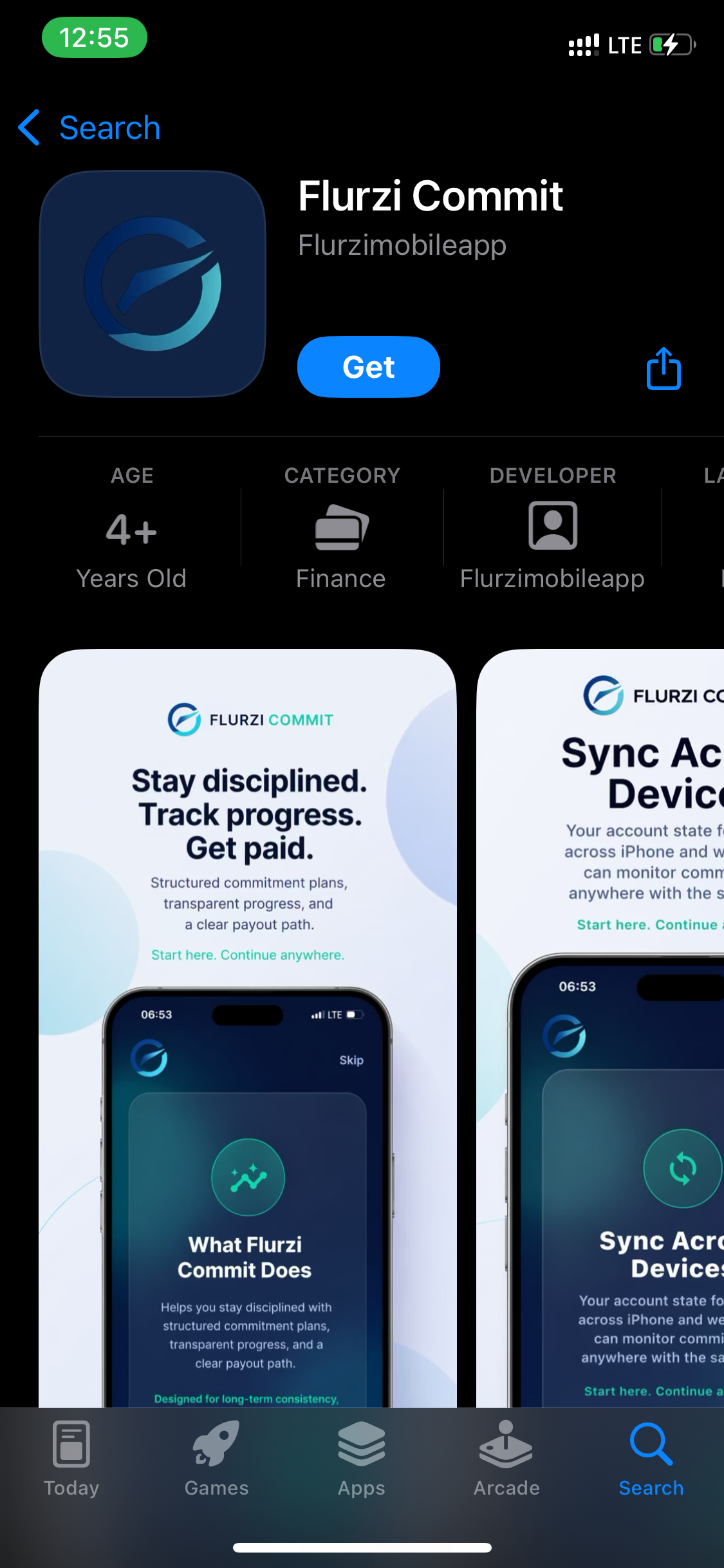 Commitment Center App Store product page screenshot