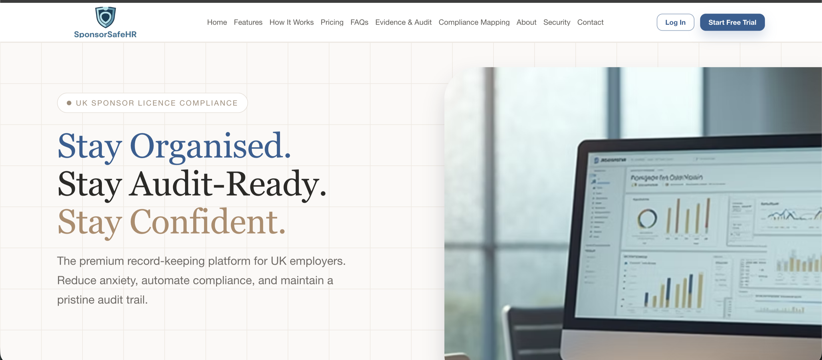 SponsorSafe HR homepage preview